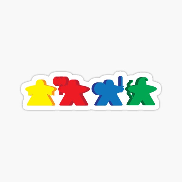 DnD Meeples Sticker for Sale by AWoodDesigns