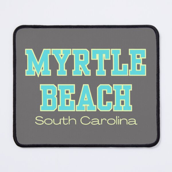 Item preview, Myrtle Beach South Carolina Varsity Print Turquoise Yellow designed and sold by Sunshine-Dreams.