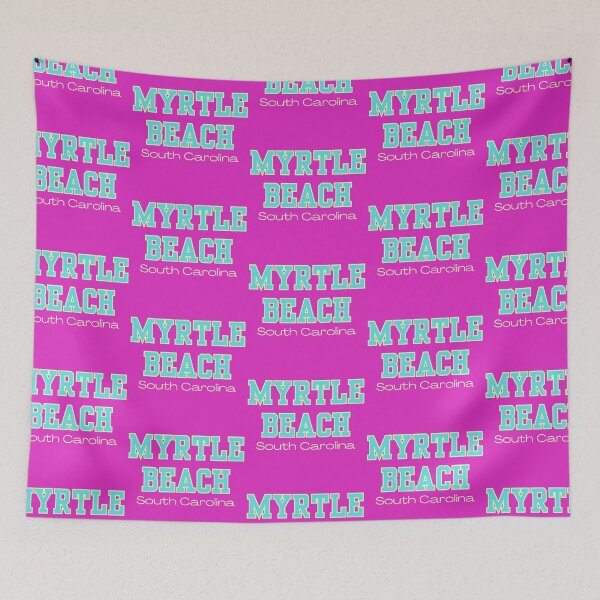 Item preview, Myrtle Beach South Carolina Varsity Print Turquoise Yellow designed and sold by Sunshine-Dreams.