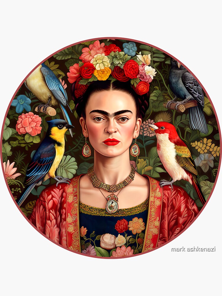 Imagen 3 de 3, Pegatina con la obra frida kahlo 7, diseñada y vendida por motiashkar.