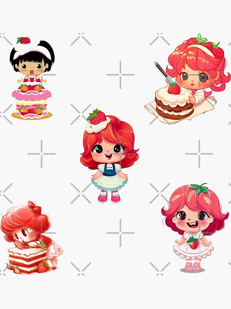 strawberry shortcake girl Sticker by OrganicDesings