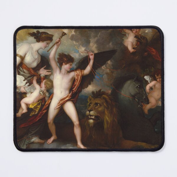 Item preview, Omnia Vincit Amor, or The Power of Love in the Three Elements | Benjamin West | 1809 Greek Mythology Art designed and sold by CJET.