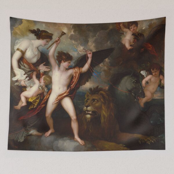 Item preview, Omnia Vincit Amor, or The Power of Love in the Three Elements | Benjamin West | 1809 Greek Mythology Art designed and sold by CJET.