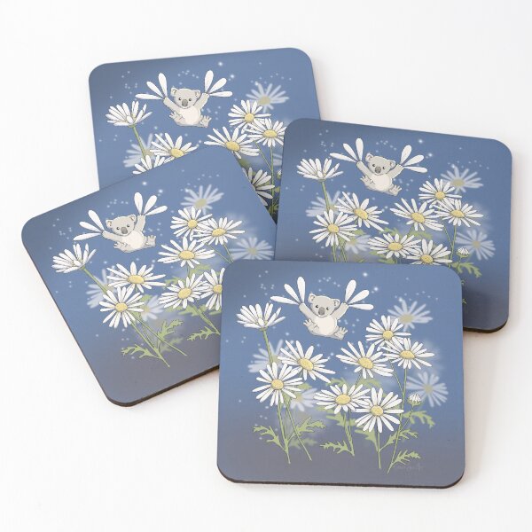 Item preview, Koala Flying in the Daisies designed and sold by RhondaLuluArt.