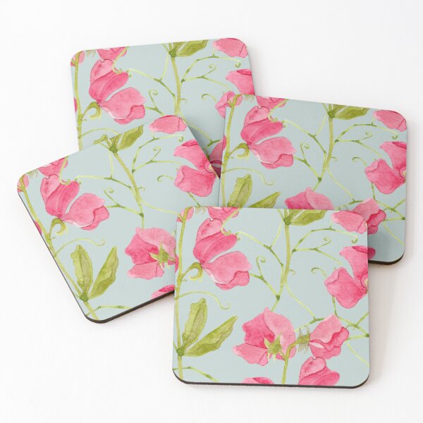 Item preview, Watercolour Serenity: Pink Sweet Peas, Summer Scented Flowers designed and sold by RosalieReeves.