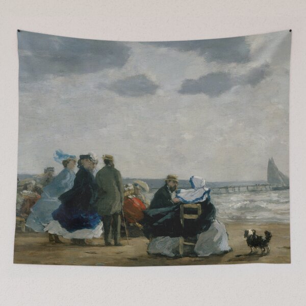 Item preview, On the Beach, Dieppe | Eugene Boudin | 1864 French Seascape Art designed and sold by CJET.