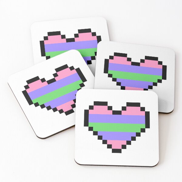 Item preview, Heart flag from Trigénero / Trigender community pixel art white background designed and sold by Axel-Speed.