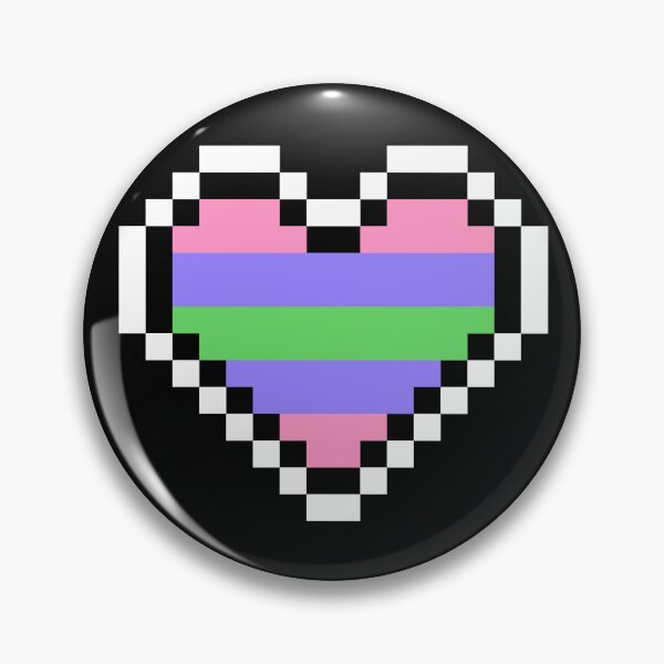 Item preview, Heart flag from Trigénero / Trigender community pixel art black background designed and sold by Axel-Speed.