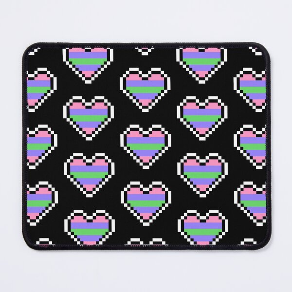Item preview, Heart flag from Trigénero / Trigender community pixel art black background designed and sold by Axel-Speed.