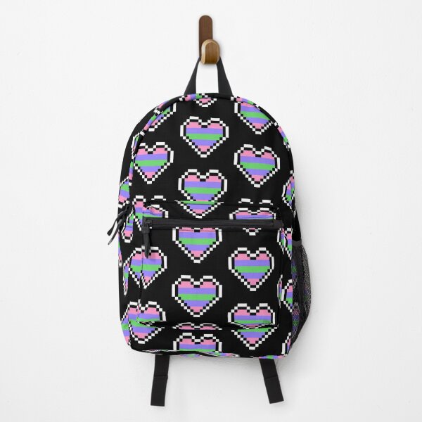 Item preview, Heart flag from Trigénero / Trigender community pixel art black background designed and sold by Axel-Speed.