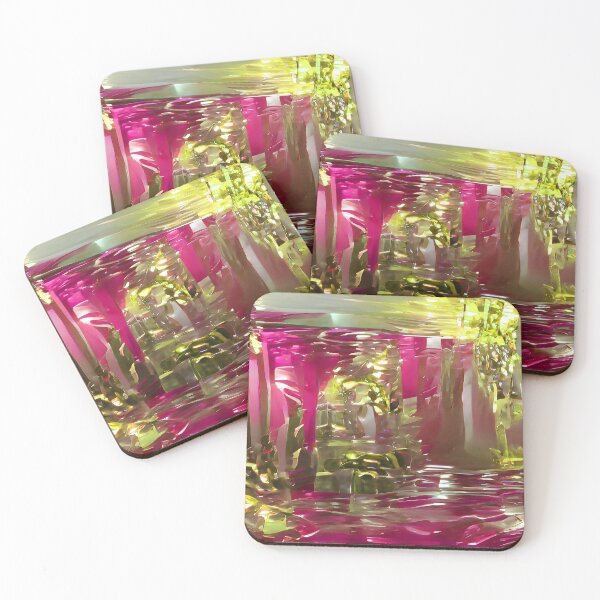 Item preview, Glistening Pink and Yellow Flowing Waterfall designed and sold by deniselynnimage.