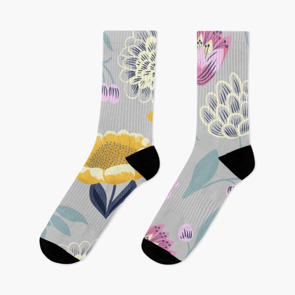 Item preview, Botanical beauty - grey/blue background designed and sold by LucyFaulke.
