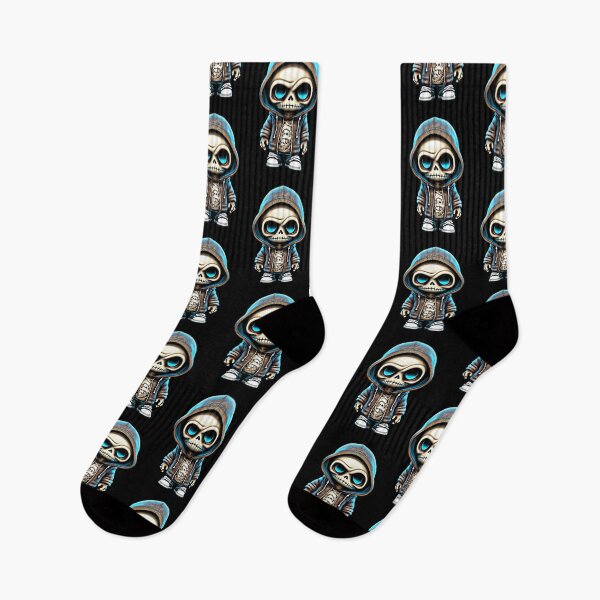 Item preview, Calavera Urbana: Stylized Illustration of a Skull Dressed in a Sweatshirt and Tennis Shoes, Perfect designed and sold by Jhuvel.