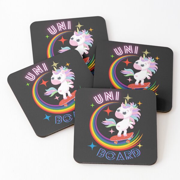Item preview, A cute and cool unicorn skateboarding designed and sold by Animal world designs.