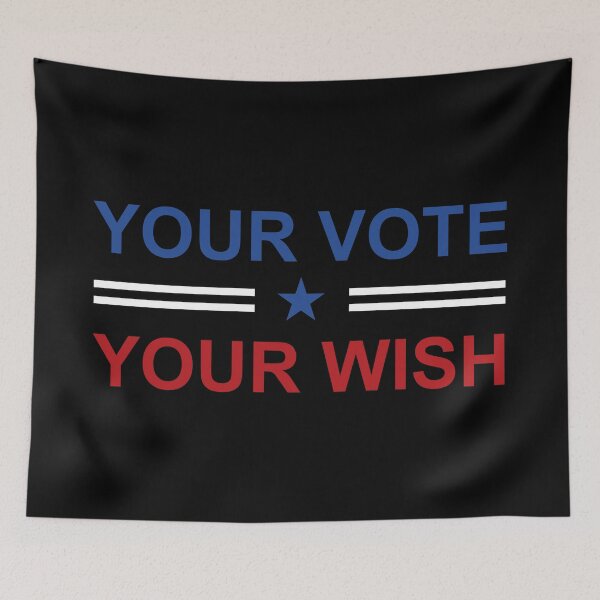 Item preview, Your vote your wish white stripes designed and sold by Politics-Corner.