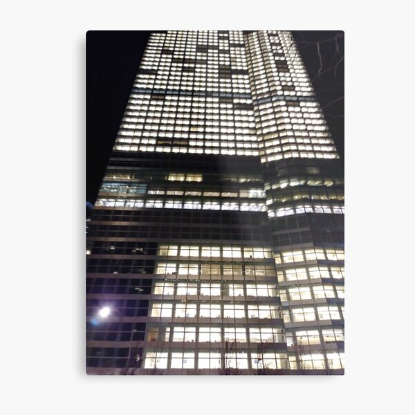 Street, City, Buildings, Photo, Day, Trees, New York, Manhattan, Brooklyn Metal Print