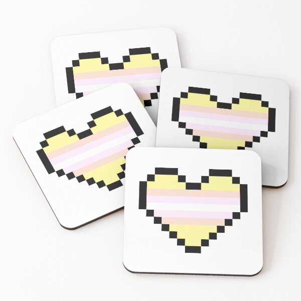 Item preview, Heart flag from Pangénero / Pangender community pixel art white background designed and sold by Axel-Speed.