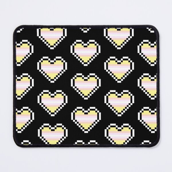 Item preview, Heart flag from Pangénero / Pangender community pixel art black background designed and sold by Axel-Speed.