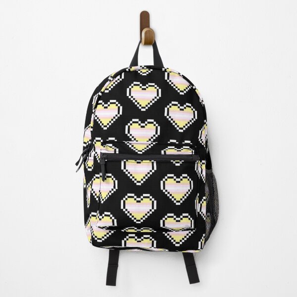 Item preview, Heart flag from Pangénero / Pangender community pixel art black background designed and sold by Axel-Speed.