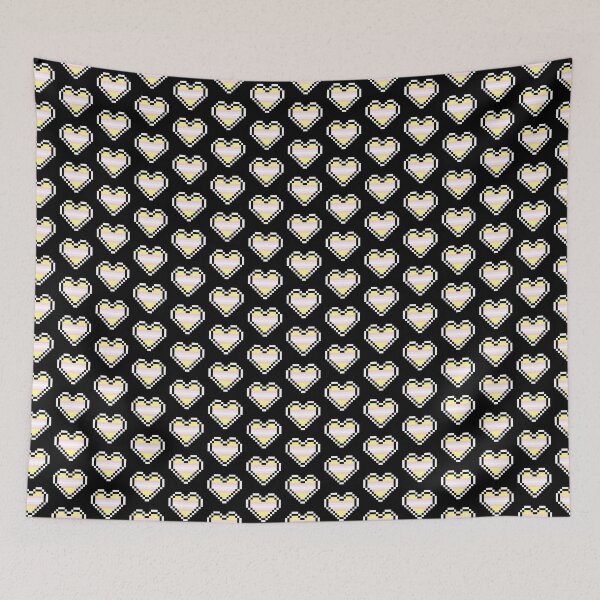 Item preview, Heart flag from Pangénero / Pangender community pixel art black background designed and sold by Axel-Speed.