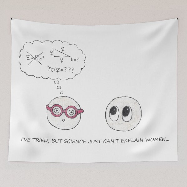Item preview, "I've Tried, But Science Just Can't Explain Women" Zoobs Art Comic Picture designed and sold by GrudleBay.