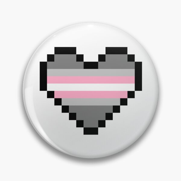 Item preview, Heart flag from Demigirl community pixel art white background designed and sold by Axel-Speed.