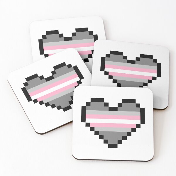 Item preview, Heart flag from Demigirl community pixel art white background designed and sold by Axel-Speed.