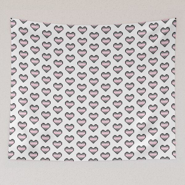 Item preview, Heart flag from Demigirl community pixel art white background designed and sold by Axel-Speed.