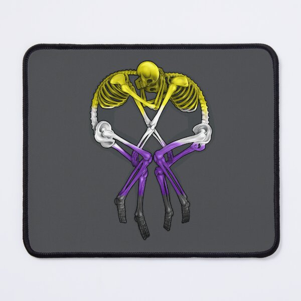 Item preview, Nonbinary Flag Skeleton Love designed and sold by jeffective.
