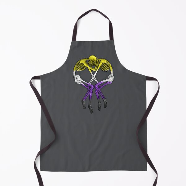 Item preview, Nonbinary Flag Skeleton Love designed and sold by jeffective.