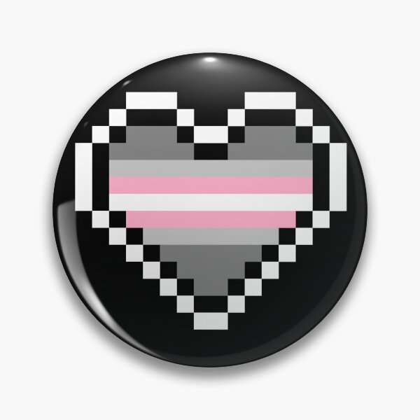 Item preview, Heart flag from Demigirl community pixel art black background designed and sold by Axel-Speed.