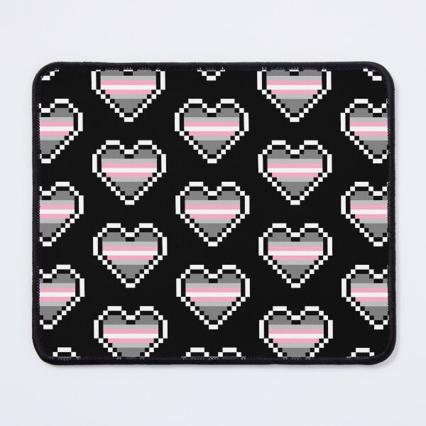 Item preview, Heart flag from Demigirl community pixel art black background designed and sold by Axel-Speed.