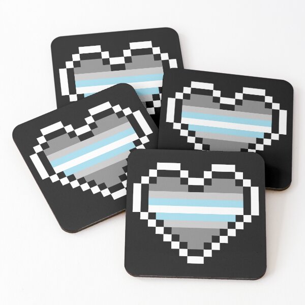Item preview, Heart flag from Demiguy / Demiboy community pixel art black background designed and sold by Axel-Speed.