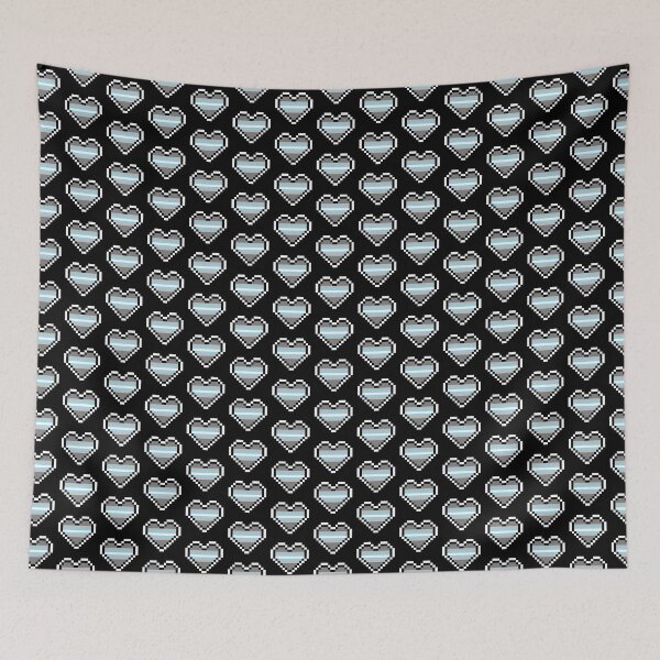 Item preview, Heart flag from Demiguy / Demiboy community pixel art black background designed and sold by Axel-Speed.