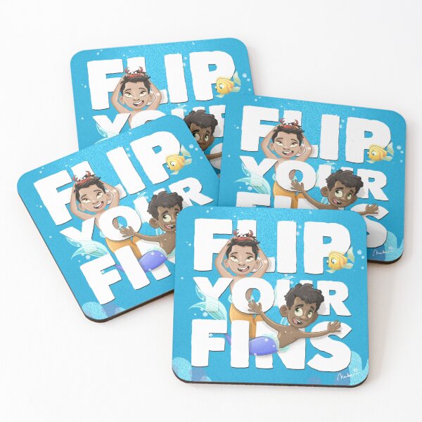 Item preview, Flip your fins - Mermaids illustration with graphic designed and sold by MarlonVanMol.