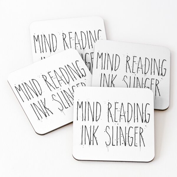Item preview, Mind Reading Ink Slinger - Tattoo Artist - Black Script designed and sold by Mitch616Art.
