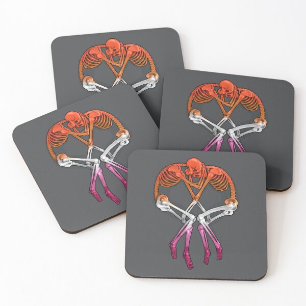 Item preview, Lesbian Flag Skeleton Love designed and sold by jeffective.