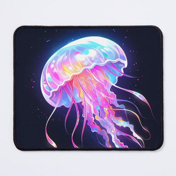 Item preview, Colorful jellyfish with glowing tentacles designed and sold by Carmillai.
