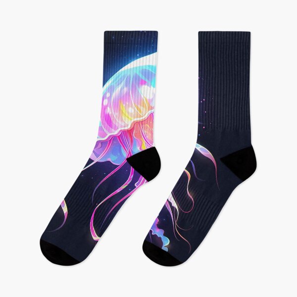 Item preview, Colorful jellyfish with glowing tentacles designed and sold by Carmillai.