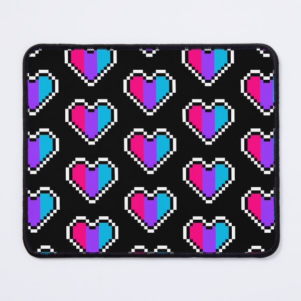 Item preview, Heart flag from Andrógina / Androgyne community pixel art black background designed and sold by Axel-Speed.