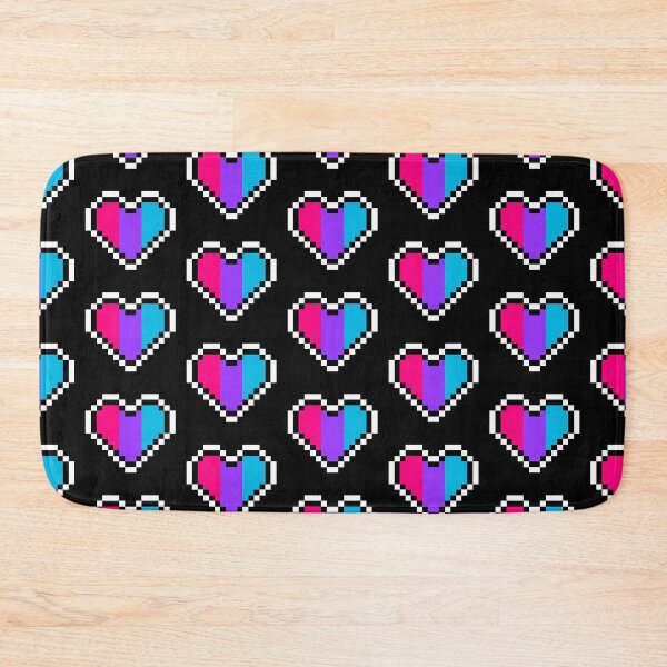 Item preview, Heart flag from Andrógina / Androgyne community pixel art black background designed and sold by Axel-Speed.