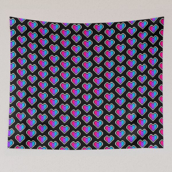 Item preview, Heart flag from Andrógina / Androgyne community pixel art black background designed and sold by Axel-Speed.