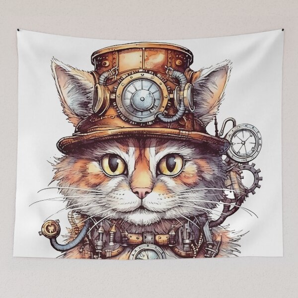 Item preview, Steampunk Cat designed and sold by cece4410.