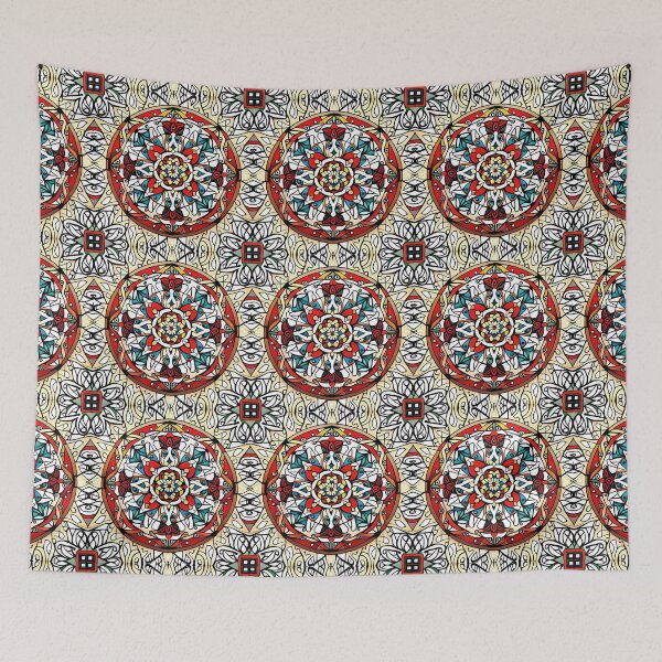 Item preview, Serenity's Symphony: A Vibrant Mandala of Bold Blue and Red designed and sold by sudipaspeaks.