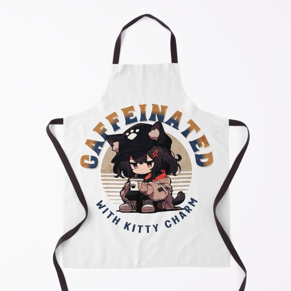 Item preview, Caffeinated with kitty charm designed and sold by Chibi Cat Art Corner.