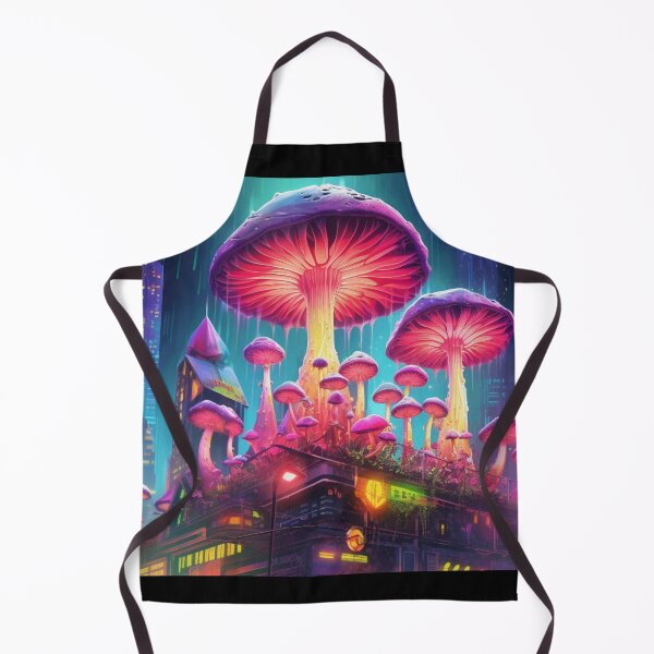 Item preview, Neon Fantasy Mushroom Art: Cyberpunk Fusion of Nature and Futuristic Vibes designed and sold by RIAiCreations.