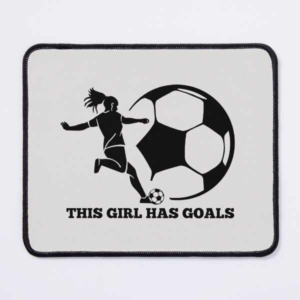 Item preview, Female soccer player kicking girl silhouette / this girl has goals designed and sold by portrait4you.