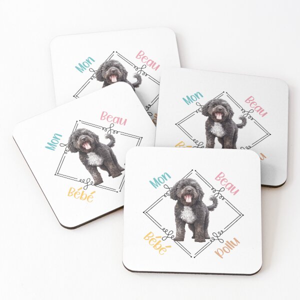 Item preview, Dog Spanish Water Dog my beautiful hairy baby for shepherd lovers, in French. designed and sold by isaweb.