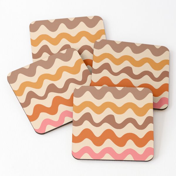 Item preview, Groovy Retro 70s Pattern Brown, Orange and Pink Waves  designed and sold by Yasminepatterns .