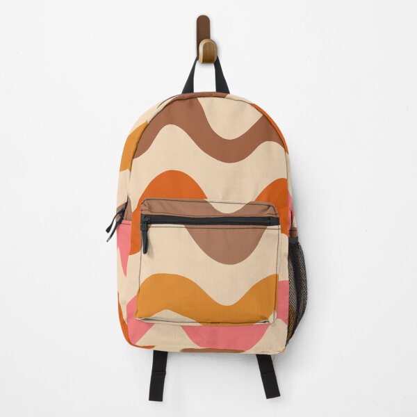 Item preview, Groovy Retro 70s Pattern Brown, Orange and Pink Waves designed and sold by Yasminepatterns .